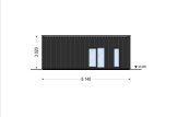 Dom drewniany letniskowy MALLY (44 mm + elewacja), 69 m² specification 5
