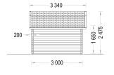 Domek ogrodowy drewniany ORLANDO (34 mm), 3x3 m, 9 m² specification 5