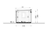 Domek ogrodowy drewniany PREMIUM (34 mm + elewacja), 5,95x3 m, 16 m² specification 6
