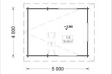 Domek letniskowy drewniany AVIGNON F (44 mm), 20 m² - z antresolą 16 m² specification 2