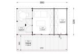 Domek ogrodowy drewniany EVA z pomieszczeniem gospodarczym (34 mm), 6x3 m, 11 m² specification 1