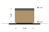 Domek ogrodowy drewniany EVELIN (34 mm + elewacja, z izolacją), 3x3 m, 9 m² specification 4