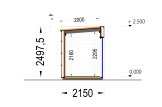 Domek ogrodowy drewniany PREMIUM L (34 mm + elewacja, z izolacją), 2x2 m, 4 m² specification 6