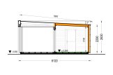 Domek ogrodowy drewniany INES PLUS z frontowym tarasem (34 mm + elewacja, z izolacją), 6x6 m, 36 m² specification 6
