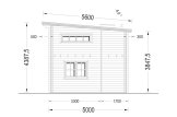 Domek letniskowy całoroczny AVIGNON F (44+44 mm, z izolacją PLUS), 20 m² - z antresolą 16 m² specification 4