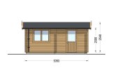 Garaż drewniany CLASSIC (34 mm), 3,6x5,4 m, 20 m² specification 3