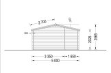 Domek ogrodowy drewniany NINA (44 mm), 5x5 m, 25 m² specification 4