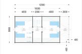 Dom drewniany letniskowy AURA (66 mm), 100 m² - z tarasem 35 m² specification 2