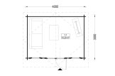 Domek ogrodowy drewniany OLYMP (34 mm), 4x3 m, 12 m² specification 1