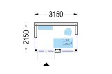 Domek ogrodowy drewniany PREMIUM L (34 mm + elewacja), 3x2 m, 6 m² specification 1