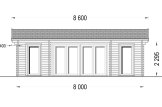 Domek letniskowy całoroczny MILA (44+44 mm, z izolacją PLUS), 8x7 m, 56 m² specification 2