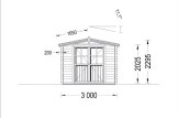 Domek ogrodowy drewniany PETER (34 mm), 3x4 m, 12 m² specification 2
