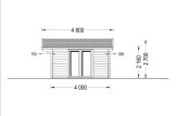 Domek ogrodowy drewniany MARTA (44 mm), 5x4 m, 20 m² specification 3
