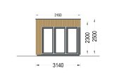 Domek ogrodowy drewniany PREMIUM (34 mm + elewacja), 3x3 m, 9 m² specification 2