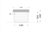 Domek ogrodowy drewniany ADAM (44 mm), 3x3 m, 9 m² specification 5
