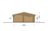 Garaż drewniany dwustanowiskowy CLASSIC DUO (44 mm), 6x8 m, 48 m² specification 4