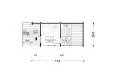 Sauna ogrodowa zewnętrzna VIGOR (44 mm), 5.3x2.5 m, 4.9 m² specification 1