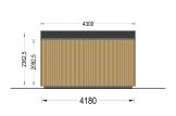 Domek ogrodowy drewniany EVELIN (34 mm + elewacja, z izolacją), 4x3 m, 12 m² specification 4