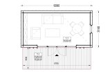 Domek ogrodowy drewniany PREMIUM (34 mm + elewacja), 5,95x3 m, 16 m² specification 1