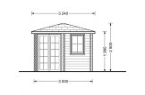 Domek ogrodowy drewniany AIDA (28 mm), 3x3, 9 m² specification 3