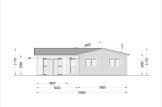 Dom drewniany letniskowy BERTA (44+44 mm), 72 m² - z tarasem 18 m² i z garażem 20 m² specification 3
