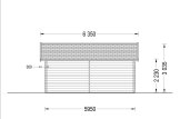 Garaż drewniany MULTI (44 mm) 4x6 m, z wiatą 3x6 m specification 5