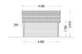Domek ogrodowy drewniany ORLANDO (34 mm), 4x4 m, 16 m² specification 5