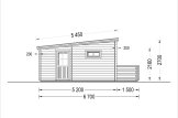 Domek letniskowy całoroczny ALTURA F (44+44 mm, z izolacją PLUS), 31 m² - z tarasem 8 m² specification 3