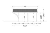 Wiata garażowa drewniana na 2 samochody BETSY DUO 6,2x6 m specification 3