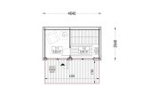 Sauna ogrodowa zewnętrzna SERENE (34 mm + elewacja), 4.5x2.5 m, 5 m² specification 1