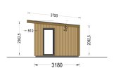 Domek ogrodowy drewniany EVELIN (34 mm + elewacja, z izolacją), 4x3 m, 12 m² specification 5