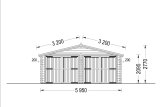 Garaż drewniany dwustanowiskowy CLASSIC DUO (44 mm), 6x6 m, 36 m² specification 2