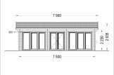 Domek letniskowy drewniany MARION (34 mm) 7,5 x 4 m, 30 m² specification 2
