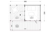 Domek ogrodowy drewniany EVA (34 mm), 6x3 m, 8 m² specification 1