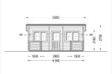 Domek letniskowy całoroczny ALTURA F (44+44 mm, z izolacją PLUS), 31 m² - z tarasem 8 m² specification 2