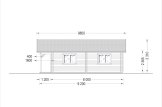 Dom drewniany całoroczny RIVIERA (44+44 mm, z izolacją), 100 m² - z tarasem 20 m² specification 3