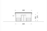 Dom drewniany całoroczny HYMER F (44+44 mm, z izolacją), 42 m² - z tarasem 10 m² specification 4