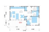 Dom drewniany letniskowy LUCIA 1 (44 mm + elewacja), 40 m² specification 1
