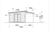 Domek letniskowy drewniany HELEN (44 mm), 6x6 m, 24 m² - z tarasem 12,5 m² specification 3