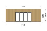 Domek ogrodowy drewniany PREMIUM (34 mm + elewacja, z izolacją), 7x4 m, 28 m² specification 2