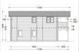Dom drewniany całoroczny TOULOUSE (44+44 mm, z izolacją), 100 m² - z tarasem 20 m² specification 6