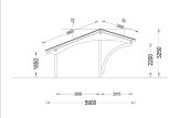 Wiata garażowa drewniana na 1 samochód CORA 3x5,9 m specification 2