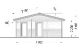 Domek letniskowy całoroczny MILA (44+44 mm, z izolacją PLUS), 8x7 m, 56 m² specification 3