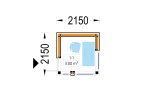 Domek ogrodowy drewniany PREMIUM L (44 mm + elewacja, z izolacją PLUS), 2x2 m, 4 m² specification 1