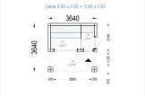 Sauna ogrodowa zewnętrzna DELLA (34 mm + elewacja), 3,6 x 2,1 m, 5,5 m², taras 5 m² specification 1