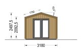 Domek ogrodowy drewniany EMMY (34 mm + elewacja, z izolacją), 5x3 m, 15 m² specification 5