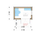 Domek ogrodowy drewniany TONIA (34 mm + elewacja, z izolacją), 3x2 m, 6 m² specification 1