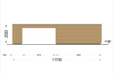 Garaż drewniany dwustanowiskowy SILVIA F (34 mm + elewacja) 6x6 m, z wiatą 6x6 m specification 4