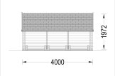 Sauna ogrodowa beczka HELGA 40 (46 mm), 4.0 m, ⌀ 1.97 m, z oknem panoramicznym (połowa wysokośći) specification 3