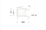 Domek ogrodowy drewniany OSLO (44 mm), 5x4 m, 20 m² specification 6